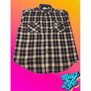 Northwest Territory Red Blue‎ Mens Plaid Flannel Size L. Long Sleeve Shirt